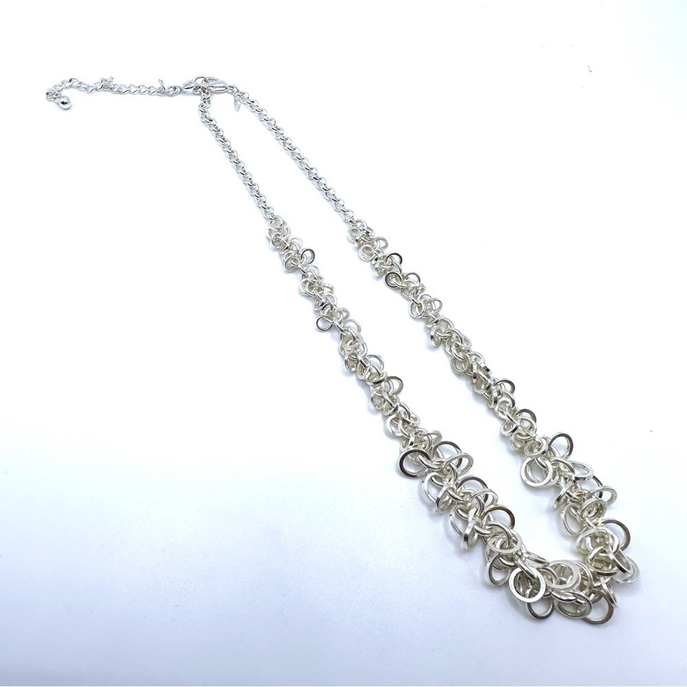 Silver Colored Ring Necklace Vintage Avon | N097